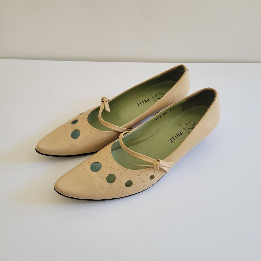Women's Cow Leather Low Heels Shoes